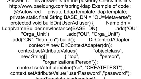 Change Active Directory Password Via Spring LDAP