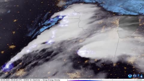 Satellite imagery captures tornadic storms moving across Midwest US