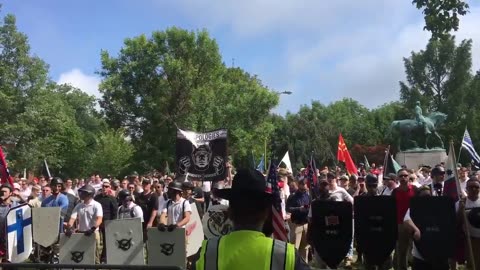 Aug 12 2017 Charlottesville 1.5.1 Unite the right chants 'Fight sharia now' major topic at the time