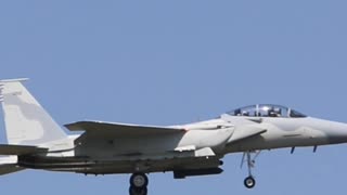 F-15 on final approach for St. Louis Lambert International