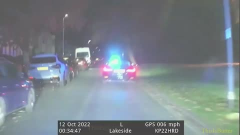 Dashcam shows thief riding a flaming ATV, leading police on a 70 mph chase