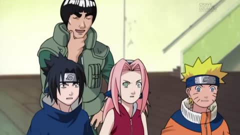 Rock Lee vs Naruto and Sasuke (English Dub)