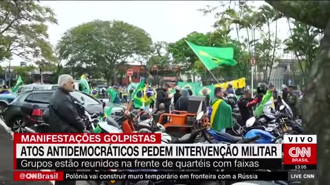 Manifestação golpista: Atos antidemocráticos pedem intervenção militar | LIVE CNN