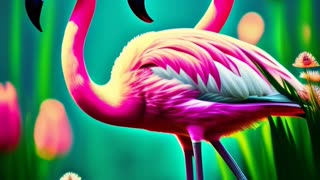 Pink Flamingo AI ART Story