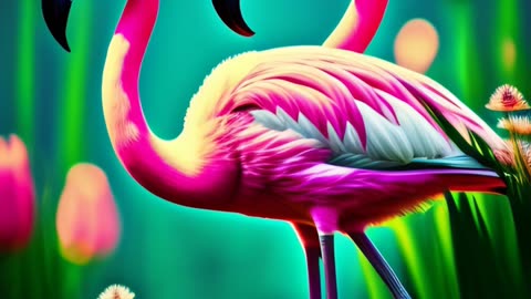 Pink Flamingo AI ART Story