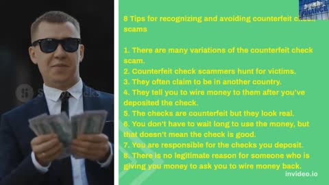 8 Tips for recognizing and avoiding counterfeit check scams