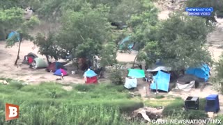 Brownsville, TX Drone Footage Reveals LARGE Migrant Camp at U.S.-Mexico Border