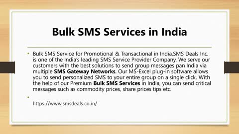 Bulk sms india