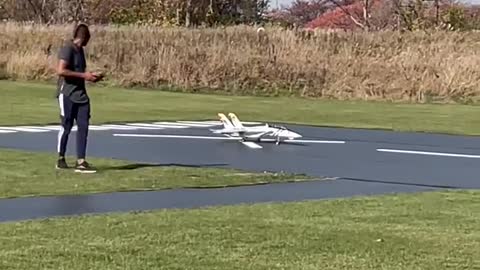 Freewing F-14 80mm crash