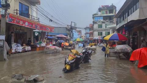 Flood at kapan Tarkari bazaar