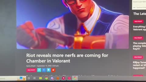 1_They really decided chamber needed more nerfs #valorant #chamber