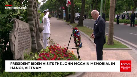 WATCH- Biden Pays His Respects At The John McCain Memorial In Hanoi, Vietnam