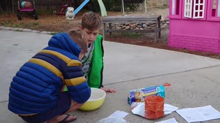 Making the volcano