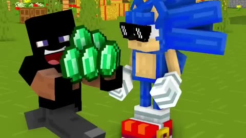 MINECRAFT ON 1000 PING ( Sonic Quicksilver ) Monster School Minecraft Animation