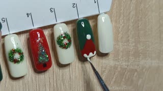 How to do the Christmas hat nail