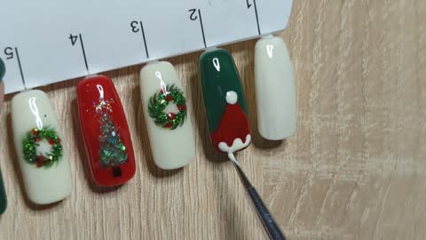 How to do the Christmas hat nail