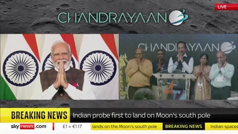 How India got on the Moon 2023 || Chandrayaan 3 broadcasting by Sky News