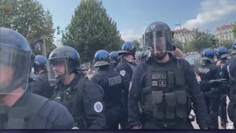 DEMO in Lyon (Frankreich) mit Markus Haintz.