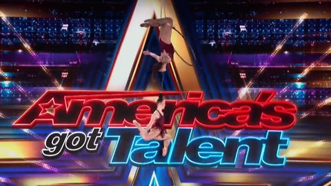 Morgan & Roxi take aerial to hair-raising heights! - Auditions - AGT 2023