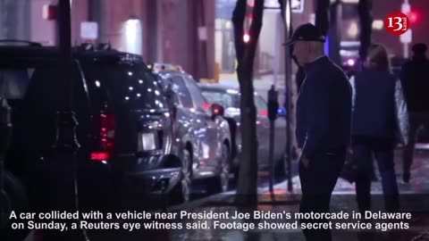 Car collides with vehicle in President Biden's motorcade in Delaware