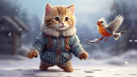 Cute Cats in Winter 😍