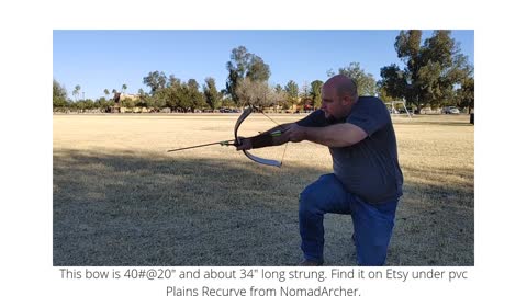 Shooting my 34" pvc shorty bow