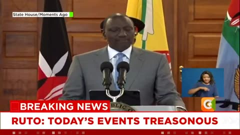 President Ruto addresses the Nation after protesters storm Parliament