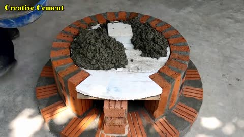 How to make a 2 in 1 wood stove from beautiful red bricks