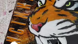 Cincinnati Bengals wall art Time-Lapse. NFL fan art