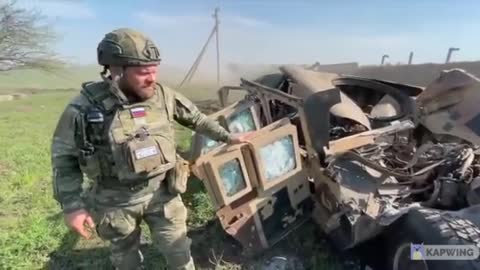 Ukrainian Humvee captured by Russian forces