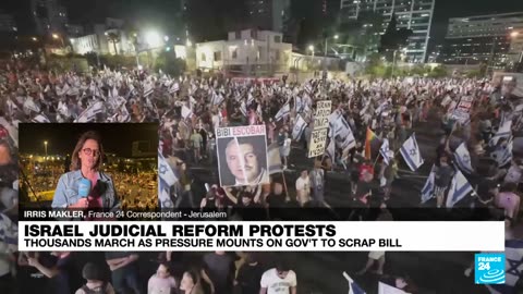 Tens of thousands of Israelis protest against judicial reform ahead of final vote next week