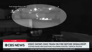 Ohio train on fire 20 miles before derailing