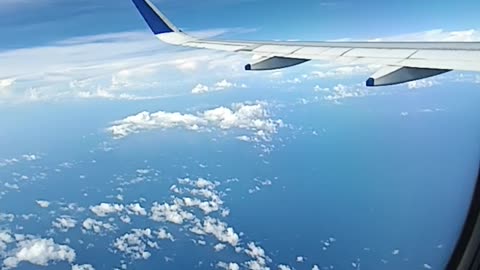 View of Indian ocean from the jet