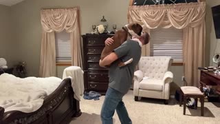 Man And Dog Reunite After Work