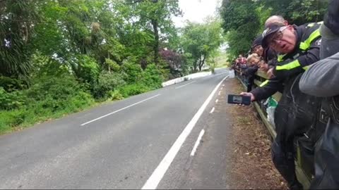 James Hillier and Michael Dunlop through the bottom of Barregarrow TT2022