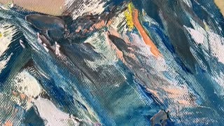 30 seconds of Art | Abstract Mountains | Oil Painting