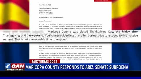 Maricopa County responds to Ariz. Senate subpoena