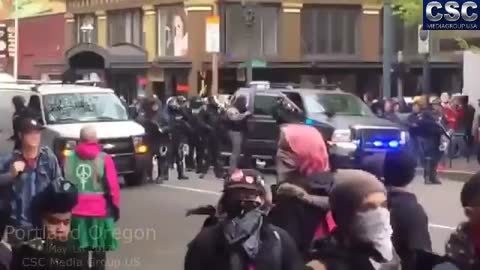 Flashbangs Explode, Chaos Ensues In Portland Mayday Riot