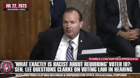 Mike Lee Just Turned Things Around On Biden Nominee Re: Voter ID