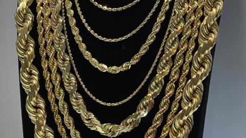 10K Solid Gold Rope Chains at Ijaz Jewelers