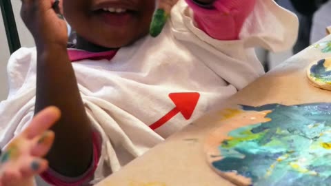 Painting Salt Dough Handprints Craft for Preschoolers