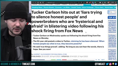 TUCKER CARLSON IS BACK, Puts Out Video Getting 45M Hits Overnight, Fox News DECLARES WAR On Tucker