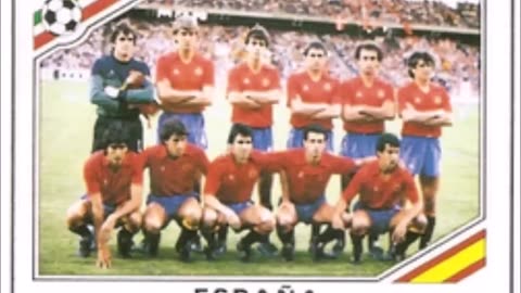 PANINI STICKERS SPAIN TEAM WORLD CUP 1986