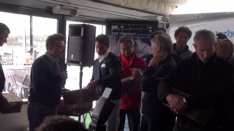 Transat Bakery boat Race Plymouth to New York 2016. The International Press Conference