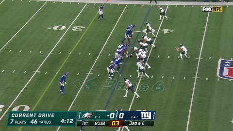 Miles Sanders scores a Touchdown after Hurts passes to Everyone!