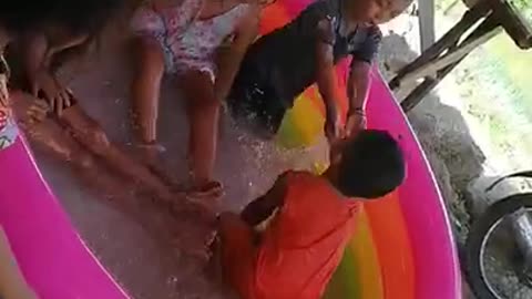 Happy Kids swimming