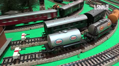 Miniatur model railway railroad of in Italy