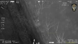 Aviation footage shows troopers arrest suspect who fled scene of crash in Clark County