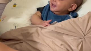 Giggly Baby Thinks Dad is Funnier