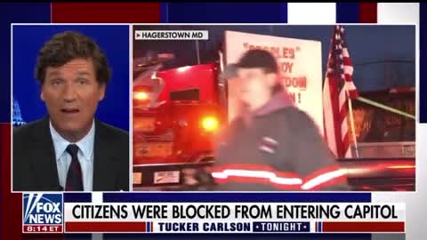 Tucker Carlson talks about DC Police Blocking Convoy